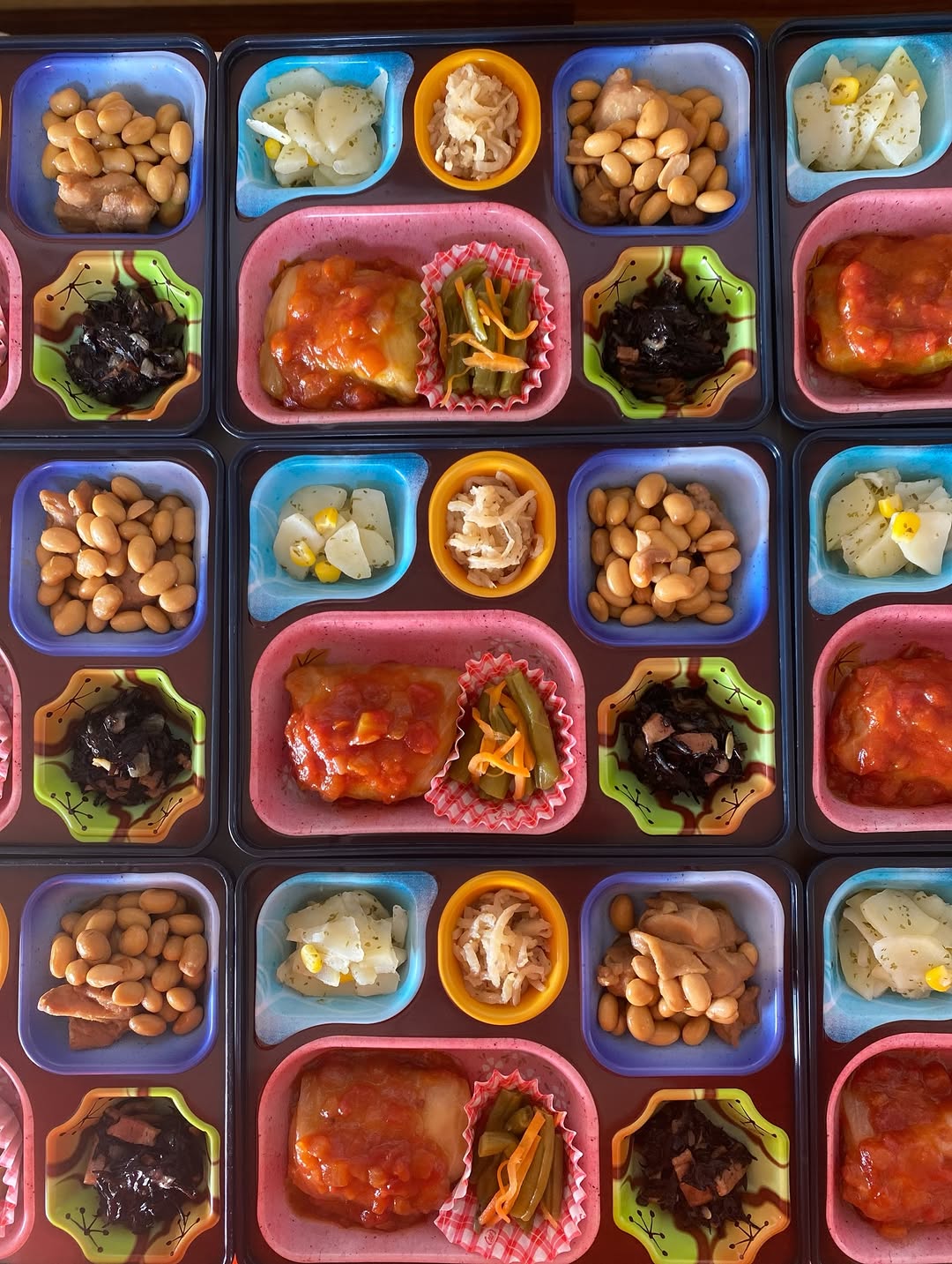 ⭐️ロールキャベツのトマト煮込み ⭐️インゲンと人参のグラッセ ⭐️ひじきとベーコンの煮物 ⭐️鶏肉と大豆の生姜煮 ⭐️切り干し大根の梅しそ和え ⭐️じゃがいもとコーンのコンソメ煮 土日も元気に営業中😊👍 今年も残すところあと僅かですが...